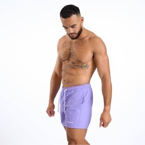 New! Bamboo Boundless Short Lined Drawstring Lavender Sz Large